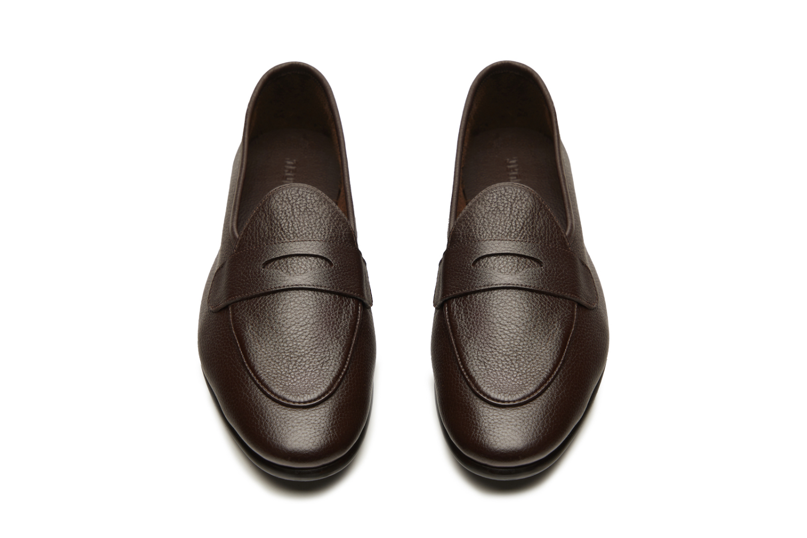 Belgian Loafers With Penny Saddle In Dark Brown